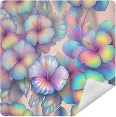 Rainbow Hibiscus Camera Protective Wrap, Anti-scratch Lens Protector Wrapper, Magic Self-Adhesive Cloth for Cameras/DSLR/Laptop/Electronic Accessories, S