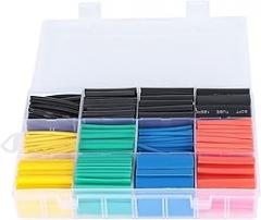 Hyuduo 530Pcs Heat Shrink Tubing Insulation Protection Shrinkable Tube Set with Low Temperature Rapid Shrink for Wire Repair Electronic Components Circuit Wiring Harness
