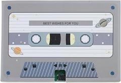 Cassette Tape, Voice Cassettes Tape 30/60/300 Seconds Message Recorder Customizable Sound Greeting Card for Couple - 60s Grey