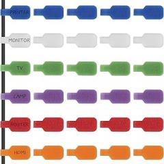 30Pcs Cable Cord Labels, Purpose Cable Tags Handwriting Reusable Wire Labels, Electronic Cable Identification Tags for Wire Management and Identification (Rectangle A)