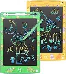 LCD Writing Tablet 8.5 Inch 2 Pack Colorful Screen Electronic Writing Drawing Pads Doodle Board for Kids Boys Girls