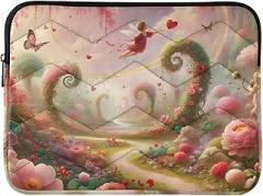 Water Resistant Laptop Sleeve Portable Electronic Device Cover Valentines Day Garden Shockproof Protective Notebook Case