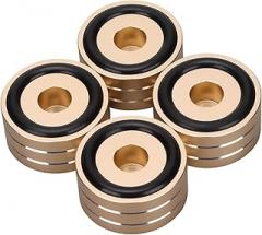 4pcs SP4010 Speaker Isolation Spike Stand Foot Anti Slip Rubber Aluminum Alloy for Recorders and Meters (Gold)
