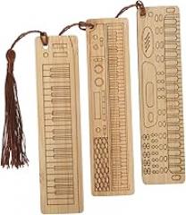 Veemoon 3pcs Electronic Organ Shape Bookmarks Tassel Unique Decorative Book Page Markers for Book Reading Accessories Vintage Style Reading