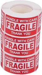 CHILDWEET 3 Rolls Fragile Stickers for Shipping with Strong Adhesive Self-Adhesive Moving Labels for Ceramics Electronics Suitcases Warning Tape for Careful Handling and Damage Prevention