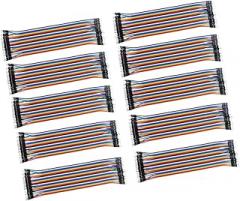 10pcs Pin Male to Male Jumper Wires Breadboard Ribbon Cables for Projects Colorful Wires for Electronics and Prototyping