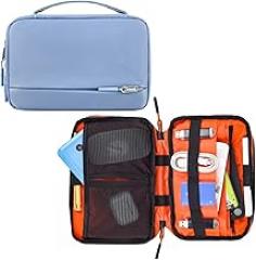 Travel Cable Organizer Pouch Electronic Accessories Carry Case Portable Waterproof Storage Bag, Charger Organizer Case Pouch for Cable, Cord, USB, Phone, Power Bank, Earphone, Mouse (Blue)