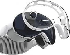 Compatible with Apple Vision Pro Protective Cover Case, PC+Transparent TPU Case for Apple Vision Pro VR Headset 2024 Accessories