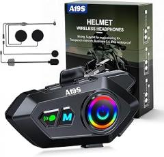 Motorcycle Bluetooth Headset-2 Rider Motorcycle Intercom with Noise Reduction/Waterproof/1000mAh Battery Helmet Speakers Compatible for Most Helmets（ Riding/Snowmobile/Cycling/Sports