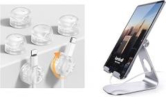 Lamicall Tablet Stand + Rotatable Cable Clips
