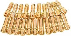 10 Pairs 3.5mm Gold-Plated Banana Connector for RC Electronic Starter Battery Male+Female Connector