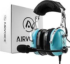 AIRVOICE Aviation Headset for Ground Control Group Tow Driver with Passive Noise Cancellation, PNR Headset with Earpads and Flexible Microphone, Headset with 10 m Cable, Single Pin Plug