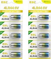 EBL 6 Volt Battery 4LR44 Dog Collar Batteries (10 Pack) 6V Alkaline Batteries 476A / PX28A / A544 / K28A / L1325