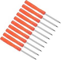 Tiny Slotted Screwdriver, 2mm Size 85mm Length, Steel Flat Screw Driver with Non-Slip Red Grip - (Applications: for Eyeglasses Watches Electronics Computer), 10pieces