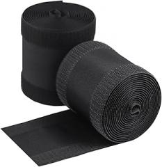 2pcs Floor Cable Cover Cords 3 Inch X 20 Feet in Total Black Protect Cords Prevent A Trip Hazard Cable Protector for Commercial Office Carpet Cable Management