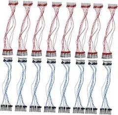 20pcs Alligator Clip Wire Copper Connection Wire for Electronics Easy to Use for Physics Labs and Handcraft Training Clips Included