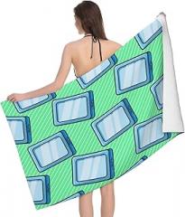 Seamless Patterns for Electronic Tablets Bath Towels 32 X 52 Inches Soft Large Absorbent Towels for Bathroom Pool Towels Quick Drying Beach Sports Towels