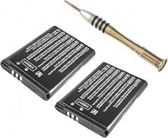 New for NS Switch Pro Controller Rechargeable Battery Long Life Pack 2 Replacement, for Nintendo Switch Pro Wireless Controllers, High 1500mAh Capacity 5 Hours Lithium-ion Batteries w/ Tool