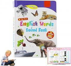 English Words Sound Book, Baby Books for Toddlers Age 2 3 4 5 6, Total 300+ Words, 13 Themes, Interactive Audio Sound Books for Kids, Early Learning Educational Speak and Spell Electronic Musical Toy