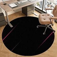 Drum Rug Office Chair Mat for Hard Floor, Round Chair Mat, Non-Slip Gaming Chair Mat, Desk Under Chair Mat for Office Chair Office and Bedroom-M||80CM