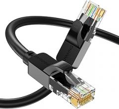 JARNHNG Cat 6 Ethernet Cable 1.5ft 3ft 6ft 10ft 15ft 20ft 30ft 40ft 50ft 100ft 150ft 200ft 300ft 500ft 1000ft, Indoor/Outdoor High Speed UTP 26AWG 10Gbps Internet Cable, Black RJ45 LAN Patch Cables