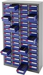 60 Drawer Tool Storage Cabinet - Steel Hardware Organizer for Nuts, Bolts, and Small Parts, Ideal for Tools and Metal Electronics (Blue)