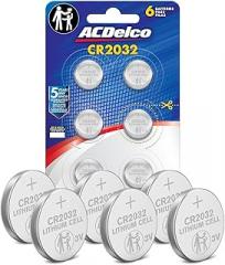 Powermax ACDelco 6-Count CR2032 Batteries, Lithium 3V Coin Cell Button Battery Pack for Watch and Small Electronics, 5 Year Shelf Life