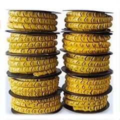 10 Rolls 0-9 Number Tube Flexible PVC Concave Cable Wire Markers Label Tag for Electronic Computers, (1.5m²)