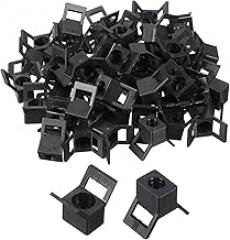 50pcs Cable Tie Base Saddle Type Mount Wire Holder, 0.53