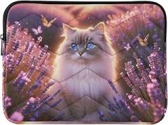 Cat Twilight Purple Laptop Sleeve 15.6 Inch Laptop Case Portable Electronic Device Cover