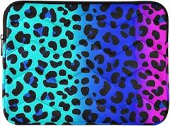 Slim Laptop Sleeve Portable Electronic Device Cover Leopard Print Black Spots Protective Case with Zipper