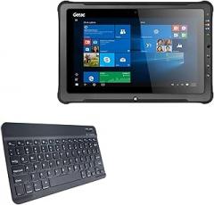 BoxWave Keyboard Compatible with Getac F110 (4th Gen) - SlimKeys Bluetooth Keyboard, Portable Thin with Chiclet-Style Keys - Jet Black