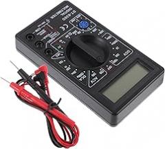 Digital Multimeter with Buzzer, Voltage Amps Resistance Tester, Compact LCD Display Electronic Measuring Instrument for Electric Circuit Testing and Electronics Repair