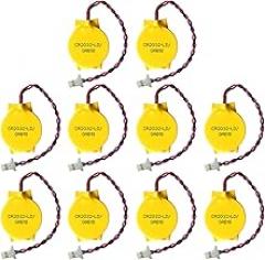 EEMB 10PACK 3V CR2032 CMOS Battery with Wire Leads and MOLEX Connector Computer Replacement Battery for Alienware R1 M18 Area-51 M9700