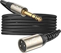 VIOY XLR to 6.35mm Cable 6.6 FT, 1/4 Inch TRS to XLR Male Balanced Microphone Cable for Mixers, Amplifiers, Speakers, Dynamic Microphones, CD Players, Electronic Piano, Karaoke Machines