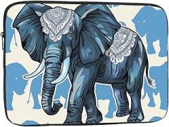 Aztec Elephant Laptop Bag for Women Men Shockproof Travel Office School Black 12 Inch