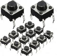 100pcs 6x6x5mm Miniature Micro momentary Tactile Push Button Switch - spst PCB Mount, Small Tactile Buttons for Electronics