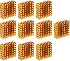 10pcs Aluminum Heat Sink Radiator Cooler for Ic Chip CPU GPU Sound Card Efficient Heat Dissipation for Motherboards Electronics Cooling