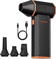 WOLFBOX MF50 Compressed Air Duster-110000RPM Super Power Electric Air Duster, 3-Gear Adjustable Mini Blower with Fast Charging, Dust Blower for Computer, Keyboard, House, Outdoor and Car