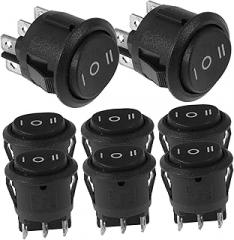 CHILDWEET 8pcs Toggle Pin Position Rocker for Vehicles and Electronics Easy Installation and Control for Home Appliances