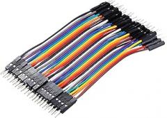 MECCANIXITY Male to Male 40Pin Breadboard Jumper Wire 2.54mm Pitch Ribbon Cable 10cm Long Electronics Breadboard Ribbon Cables for Breadboard Electronic Projects Pack of 1