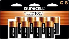 Duracell Coppertop C Batteries, 8 Count Pack, C Battery with Long-lasting Power, All-Purpose Alkaline C Battery for Household and Office Devices