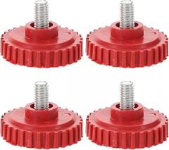 Garneck 4pcs Heavy Duty Adjustable Plastic Scale Feet with Shock Absorber Pads Threaded Leveling Legs for Electronic Scales Anti-Vibration Mounting Feet Compatible with Load