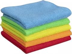 6PC Kitchen Cleaning Cloth Glass Cleaning Cloths Kitchen Washing Dish Cleaning Cloths Toilet Brush Wand (Orange, One Size)