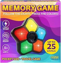 Gamie Mini Electronic Memory Game, Handheld Game for Kids 4-12, Mind-Sharpening Brain Games for Kids and Adults, Travel Games, Vintage Nostalgia Retro Toys for Kids Ages 4 5 6 7 8 9 10 11 12 Year Old