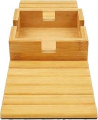 Couch Arm Tray - Anti Slip Foldable, Sofa Armrest Tray, Multi Purpose Design for Snacks, Cellphone, Tablet, Books, Portable and Sturdy, Perfect for Living Room Dorm Bedroom Use 13.98x4.33 Inches