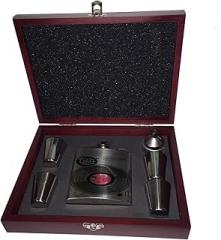 DJ Vinyl Record Turntable - Flask Wood Box Gift Set