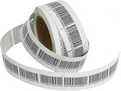 1000-Pack RF 8.2MHz Security Tags, Checkpoint Compatible Adhesive Sensor Labels for Retail Anti-Theft Equipment 1.5X1.5’’ with Mock Barcode
