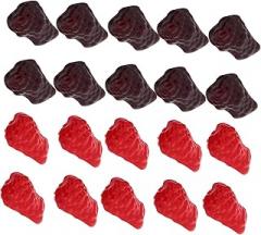 Milisten 20pcs Mini Raspberry Imitation Fruit Models Lifelike Plastic Decorative Ornaments for Home Kitchen Decor Scene Photography Props DIY Cake Display Accessories