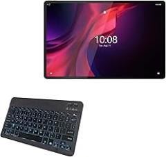 BoxWave Keyboard Compatible with Lenovo Tab Extreme 14 - SlimKeys Bluetooth Keyboard - with Backlight, Portable Slim LED 7 Colors - Jet Black